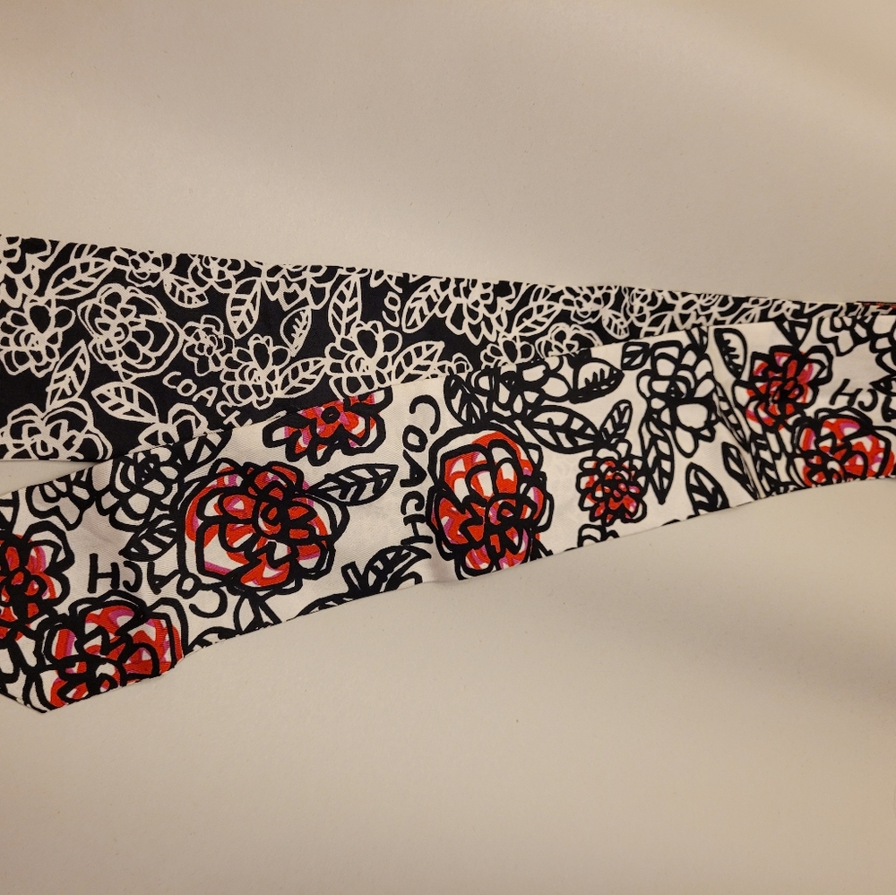 Coach skinny purse ponytail scarf
